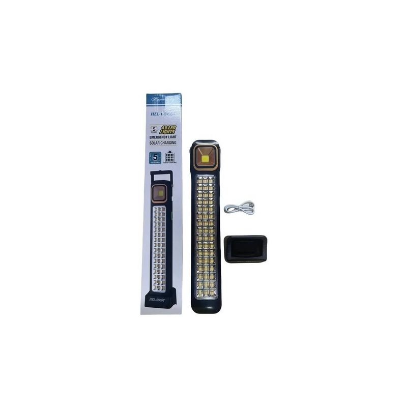 GENERICO - Lampara Luz Emergencia Recargable 48 Led Solar Foco HEL-6866T