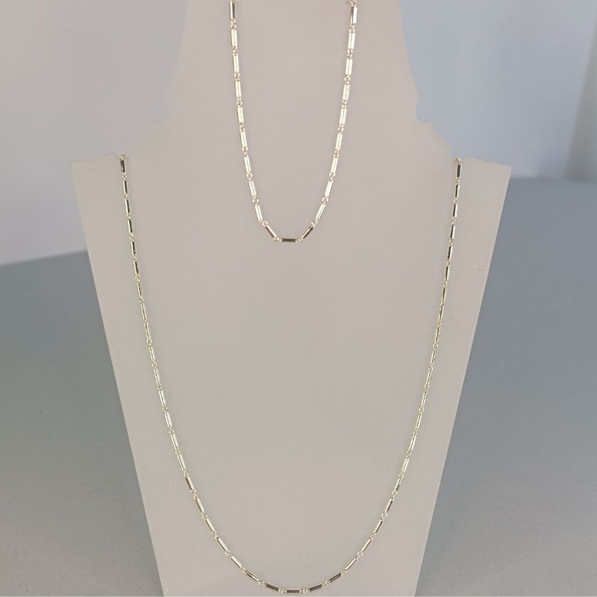 GENERICO - Cadena y pulsera Bamboo Chain 1 conjunto joyas de plata damas Ley 925