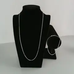 GENERICO - Cadena y pulsera conjunto joyas de plata Diamond Curb Rope ley 925 55cm Italia