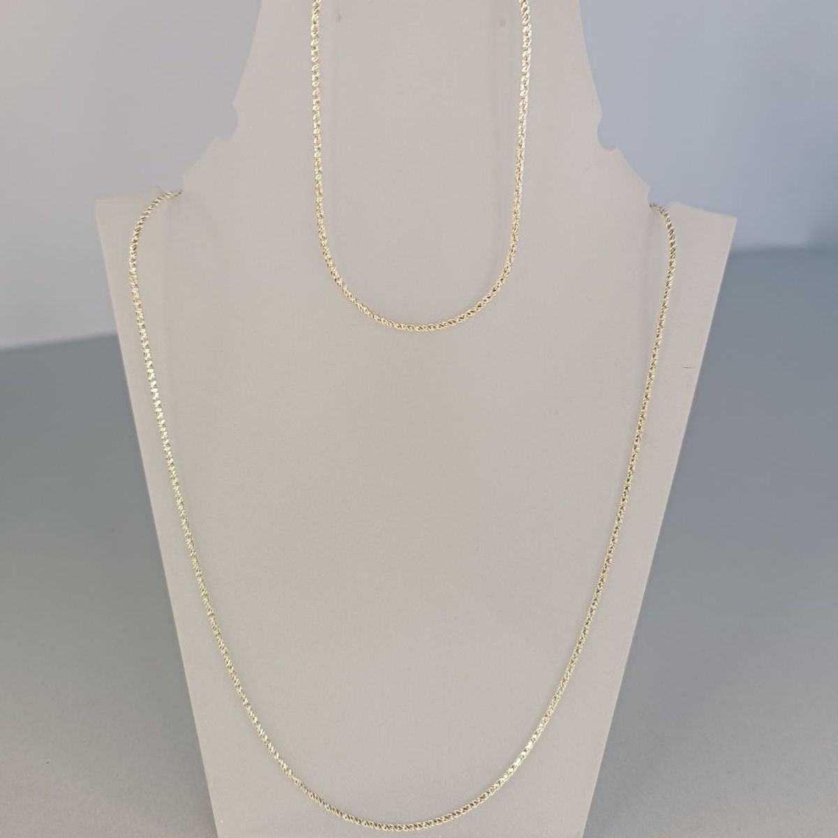 GENERICO - Cadena y pulsera conjunto joyas de plata Diamond Cut Rope ley 925 50cm Italia