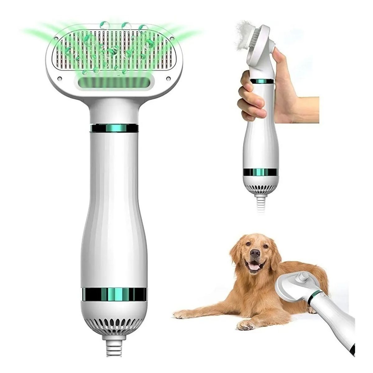 GENERICO - Cepillo Secador Quita Pelos Mascotas Perro Gato Saca Pelusas