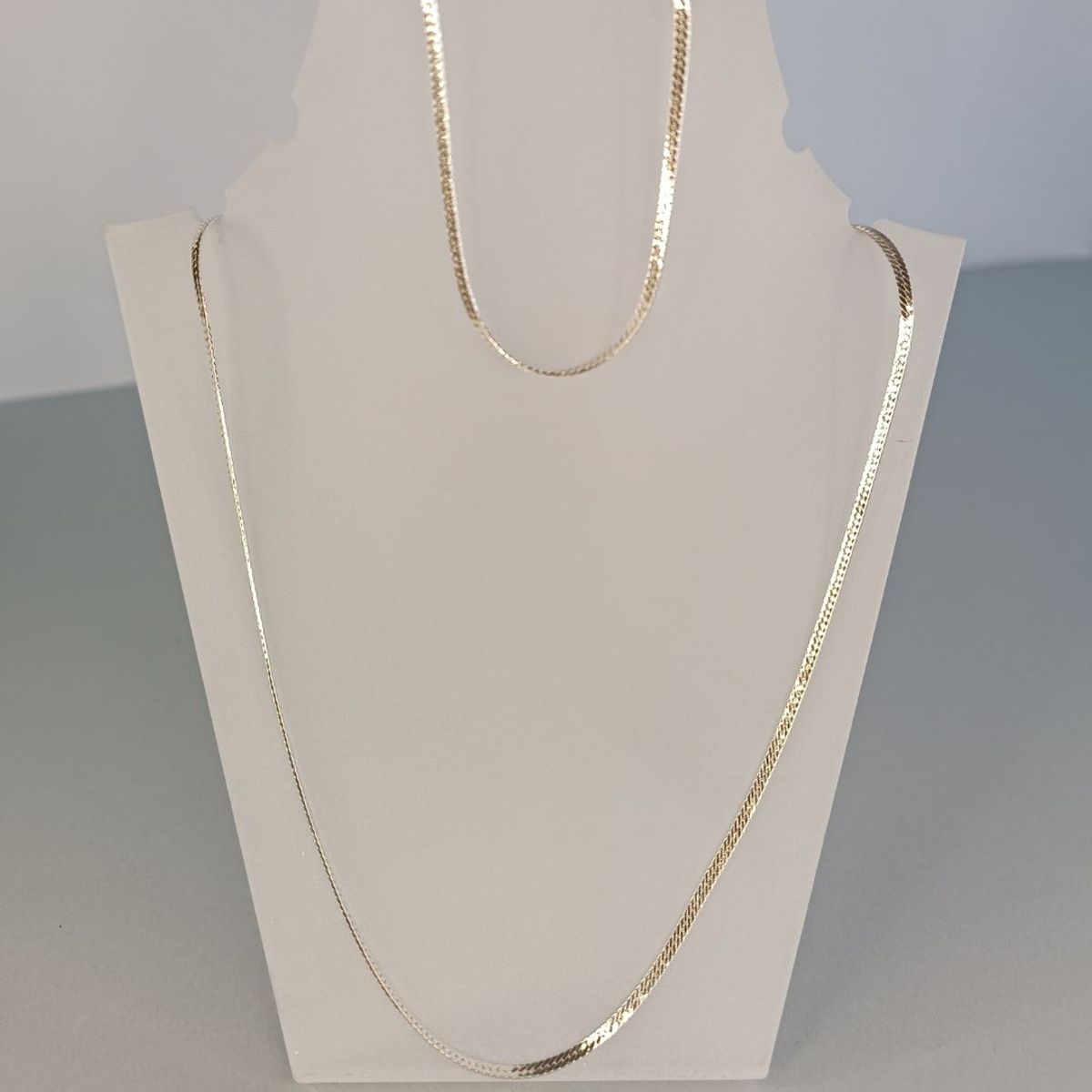 GENERICO - Cadena y pulsera conjunto joyas de plata Flat Chain ley 925 55cm Italia