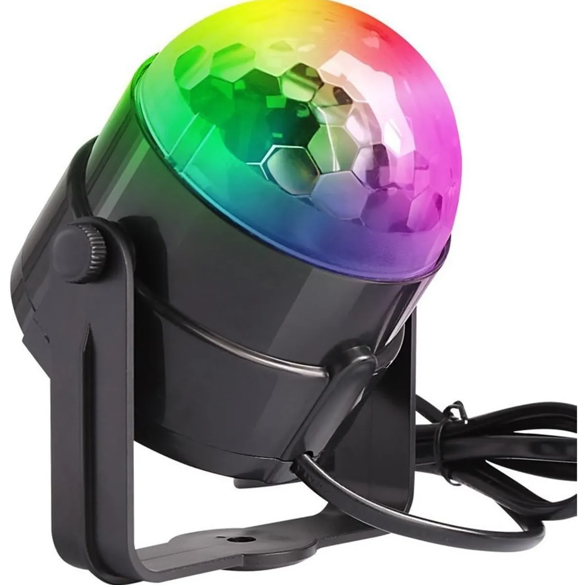 GENERICO - Mini bola disco giratoria carrete RGB usb lampara