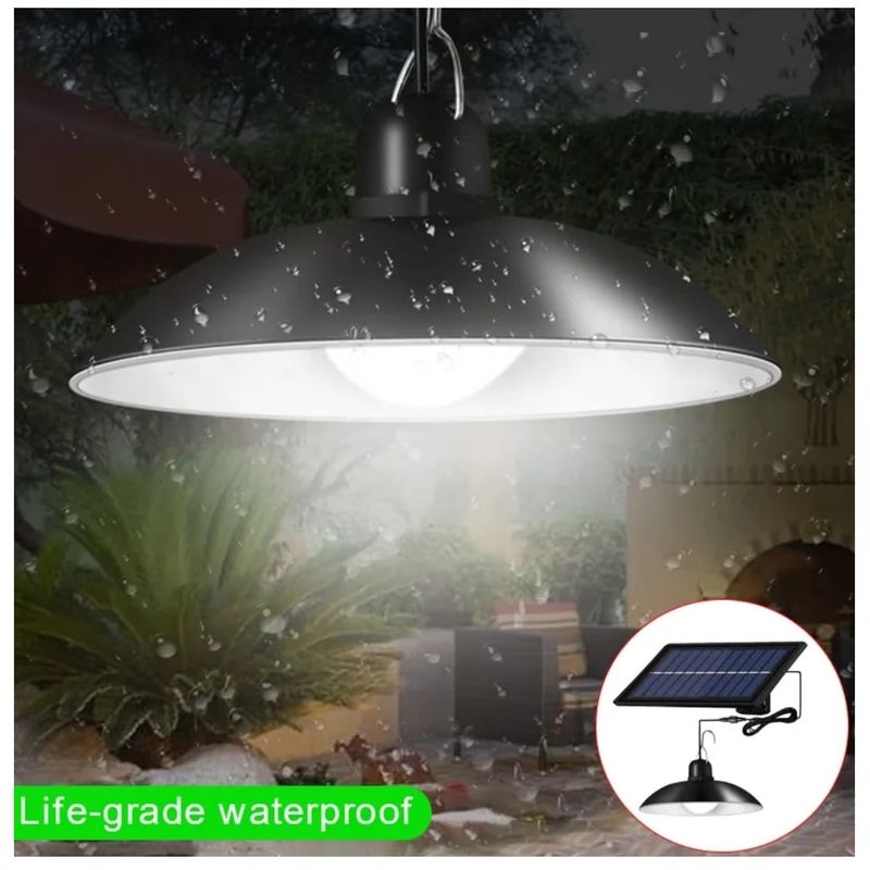GENERICO - Lampara Led Solar Colgante 120º Con Control 120w