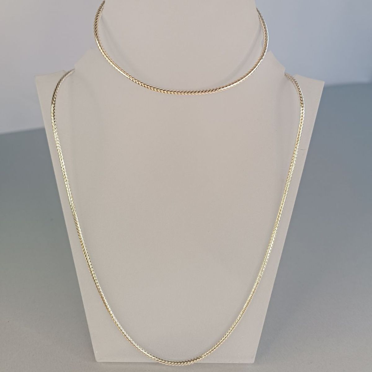 GENERICO - Conjunto 2 cadena y pulsera Round Fox Tail joya de plata damas Ley 925
