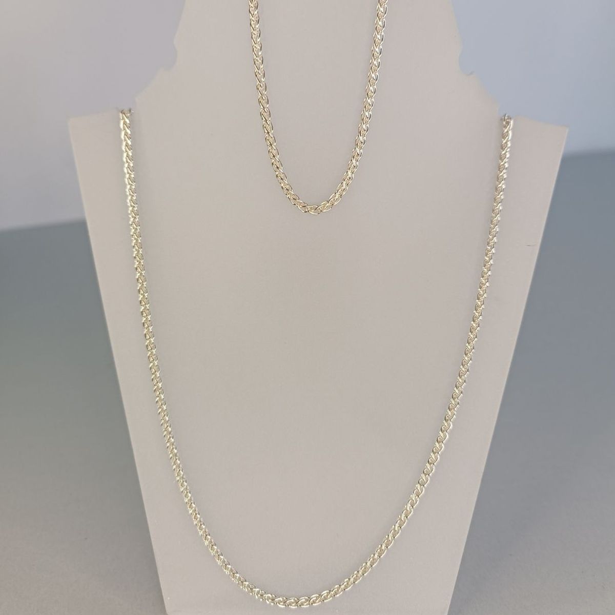 GENERICO - Cadena y pulsera conjunto joyas de plata Spiga Design ley 925 55cm Italia