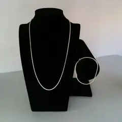 GENERICO - Cadena y pulsera conjunto joyas de plata Venus Design ley 925 50cm Italia