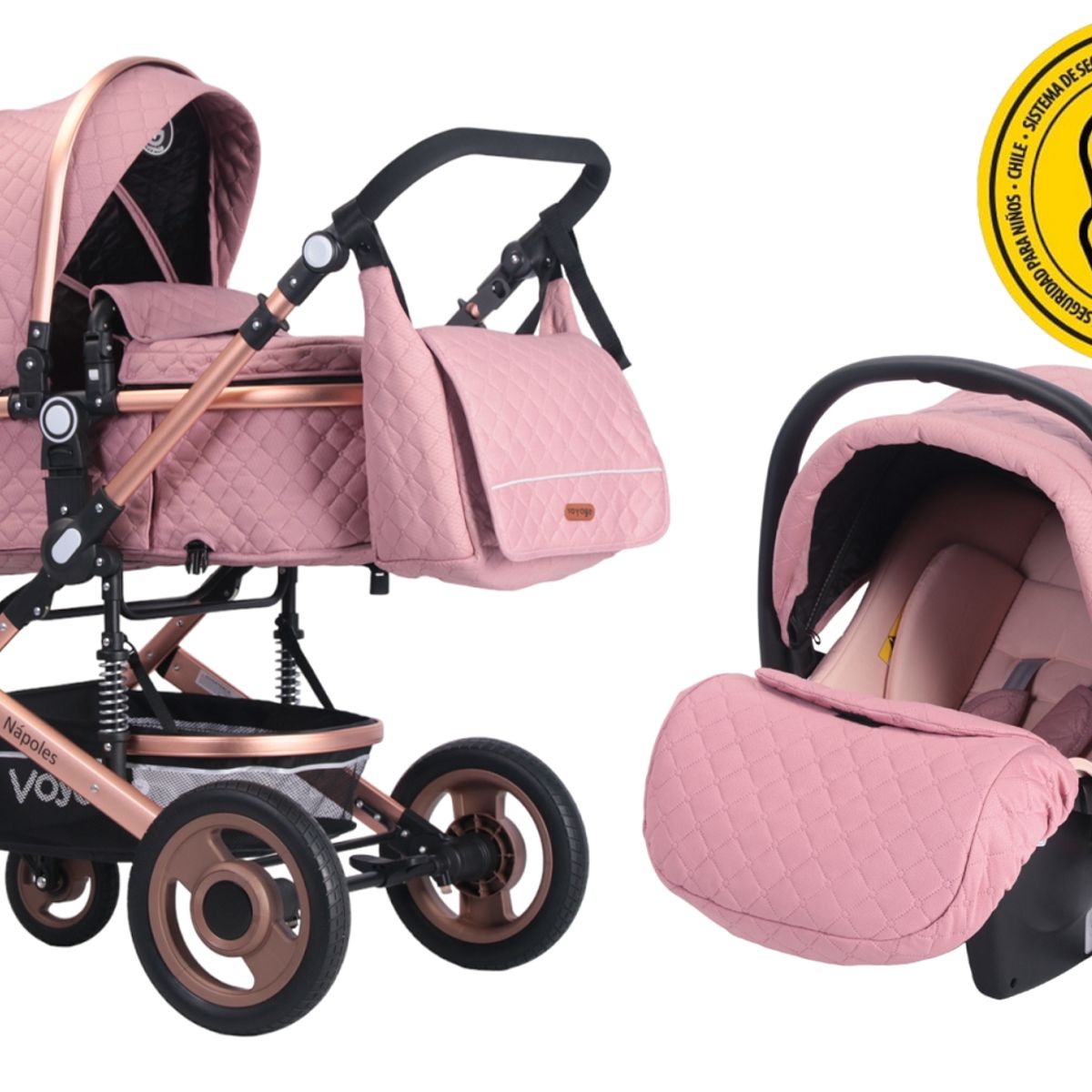 VOYAGE - Coche Travel System Napoles Pink