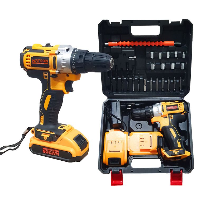 WATSON - Taladro Inalámbrico Watson 36V + 2 Baterías + Accesorios