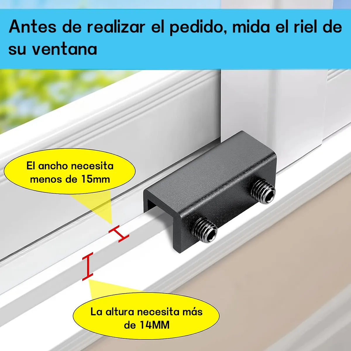 AIZO - Negro Seguro Traba Seguridad Hogar Corredera Ventanas Con Llave