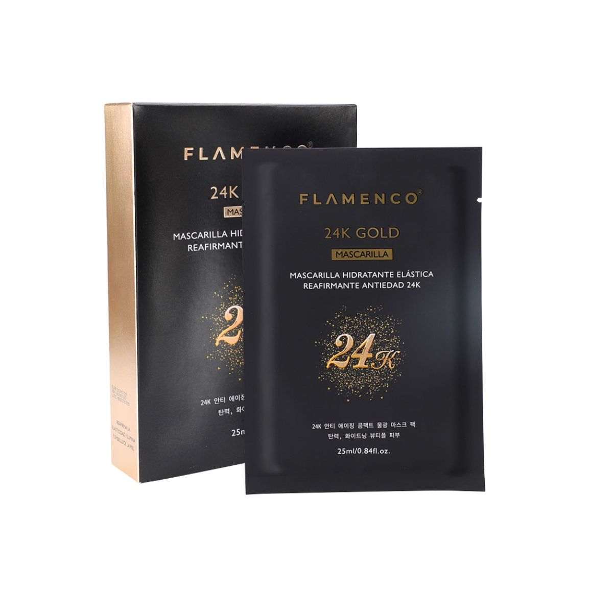 FLAMENCO - Pack 10 Mascarilla Hidrantante Elástica 24K Gold Flamenco