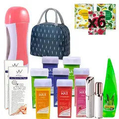 GENERICO - Kit Depilacion Roll ON Ceras Bandas Maquina Gel