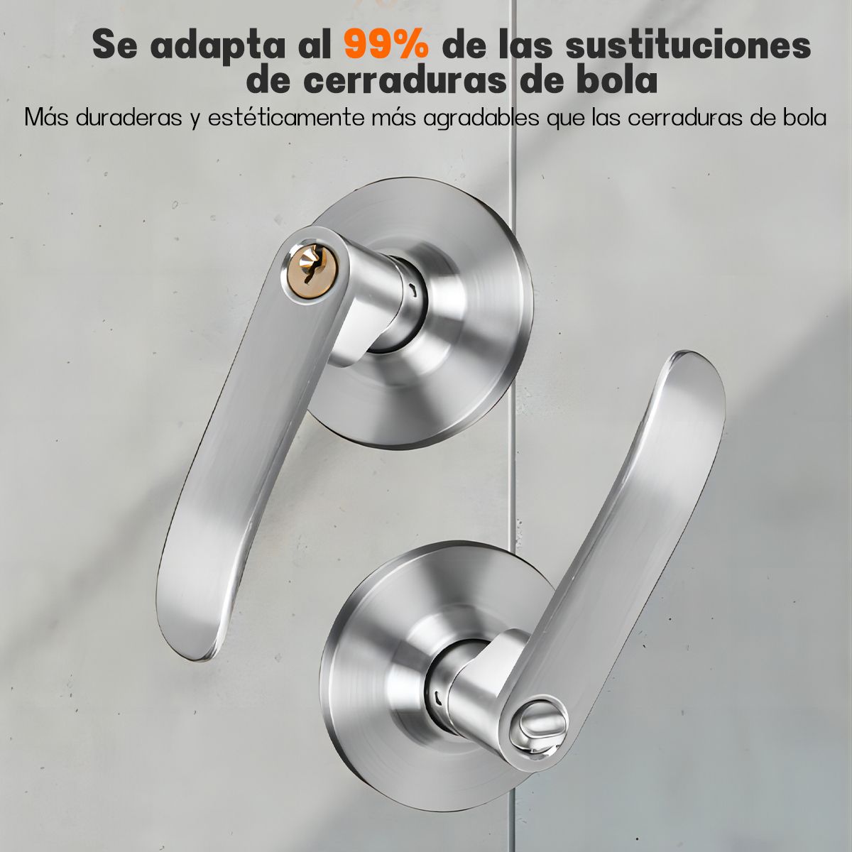 AIZO - Cerradura Chapa Casa Dormitorio  Baño Con 3llaves