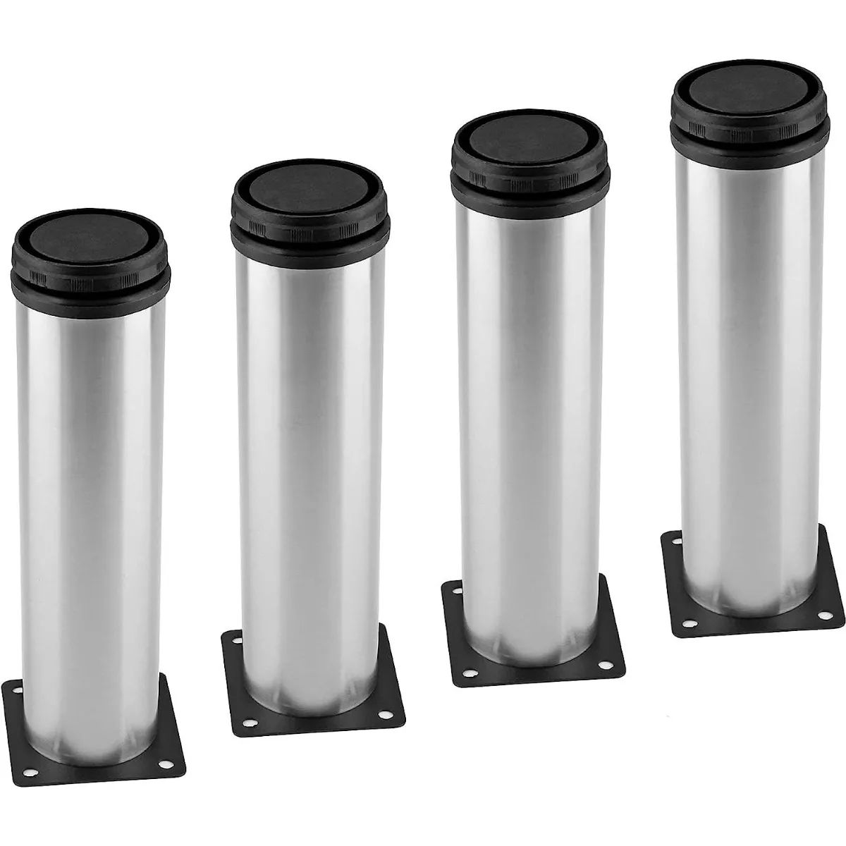 KUANGYE - Set 4 Ajustable Patas De Acero Para Sofá Muebles 50x200mm