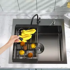 AIZO - Lavaplatos Simple Empotrable Ancho 45x50cm Dispensador