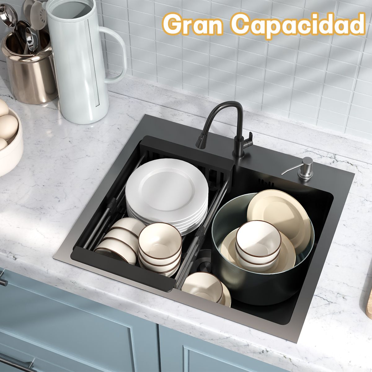 AIZO - AIZO Lavaplatos De Cocina Empotrable 45x50cm Con Accesorios