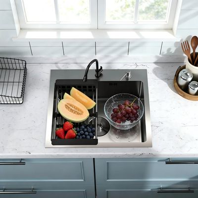 Imagen 2 del producto Lavaplatos De Cocina Empotrable 45x50cm Con Accesorios