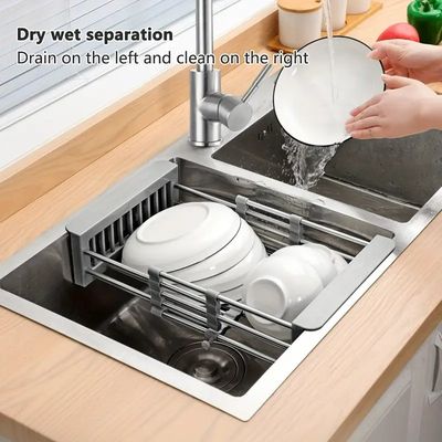 Imagen 2 del producto Lavaplatos Rejilla Dispensador 65x40cm Acero inoxidable-