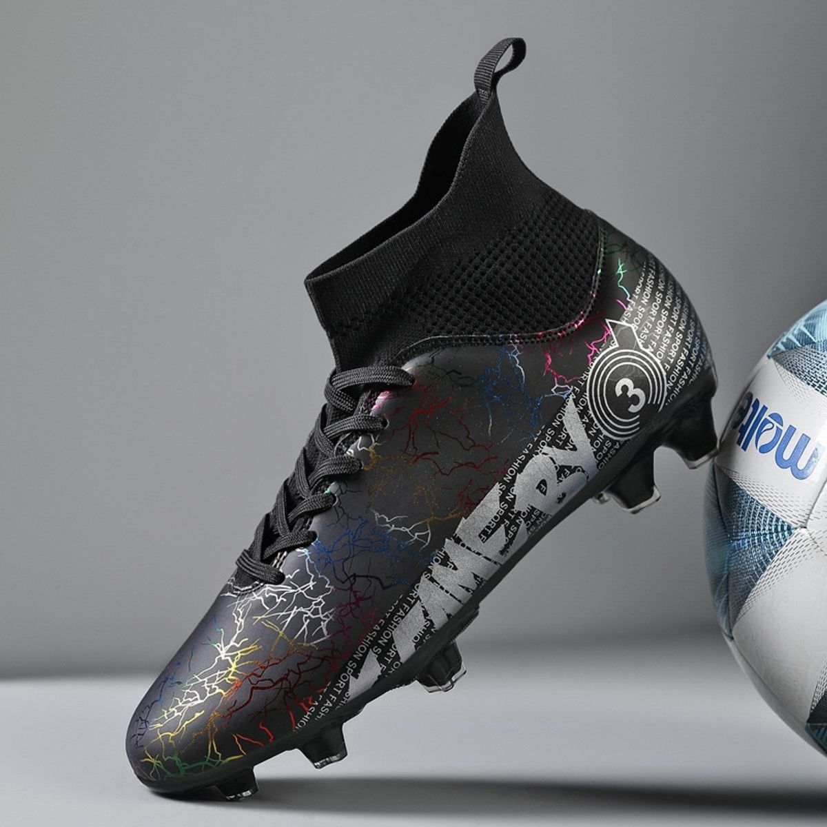 BLWOENS - Zapatillas de fútbol para hombre turf hightop AG  Zapatos hombre