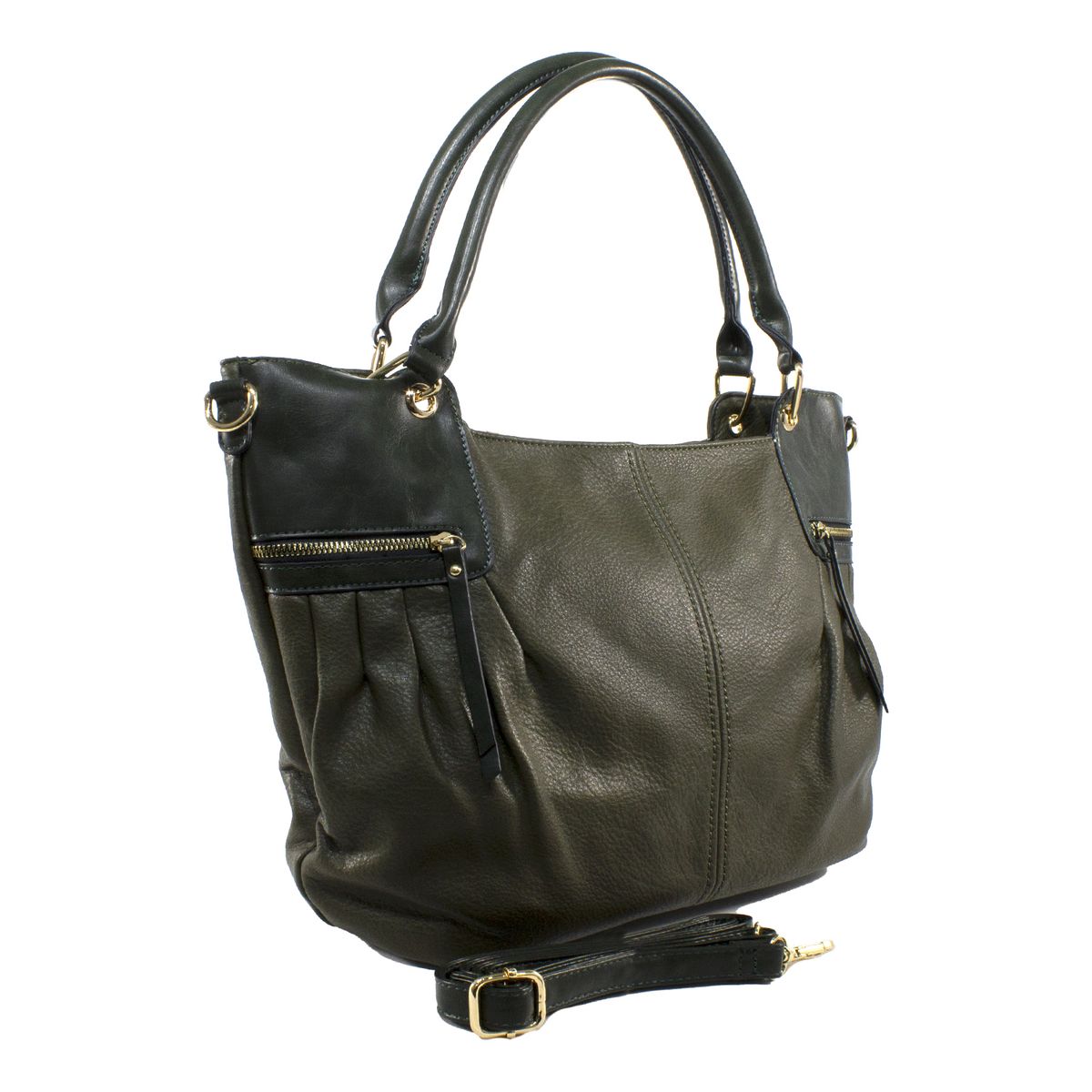 MAILEA - Cartera ecocuero clasica para mujer verde