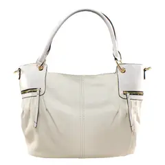 MAILEA - Cartera ecocuero clasica para mujer beige