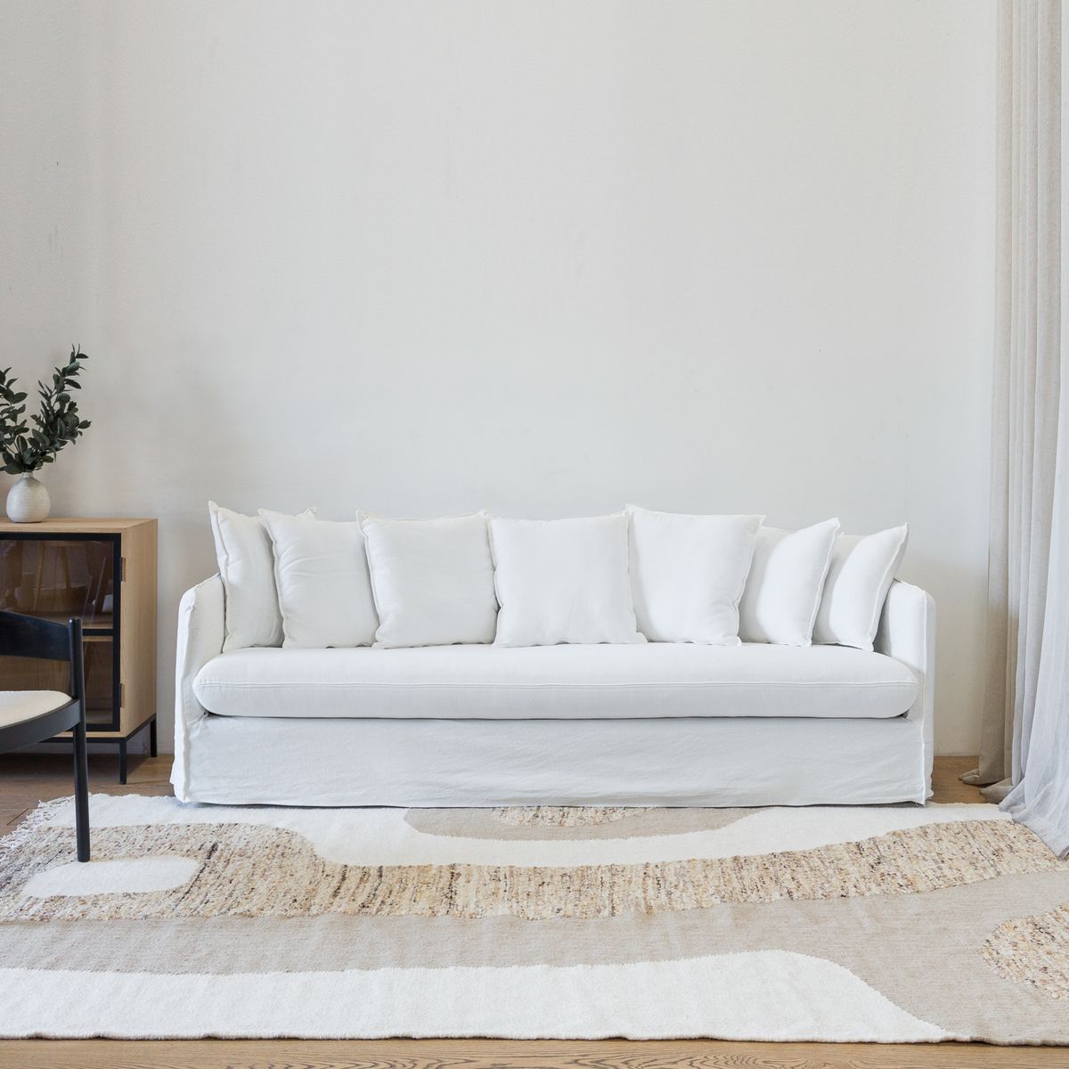 AMOBLE - Sofa Jacinta Blanco 120 Amoblé