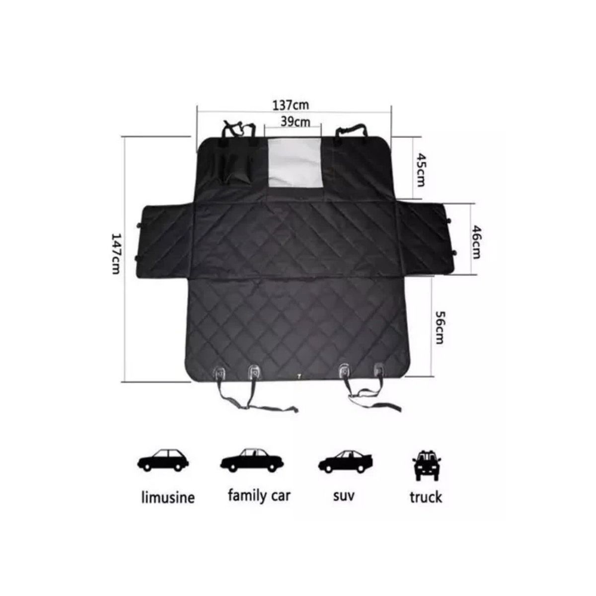 GENERICO - Funda para asientos de protección para mascotas