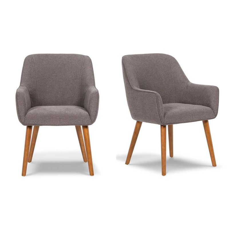ROSEN - Set 2 Poltronas Rosen Matilda Tela Marron