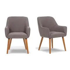 ROSEN - Set 2 Poltronas Matilda Tela Marron