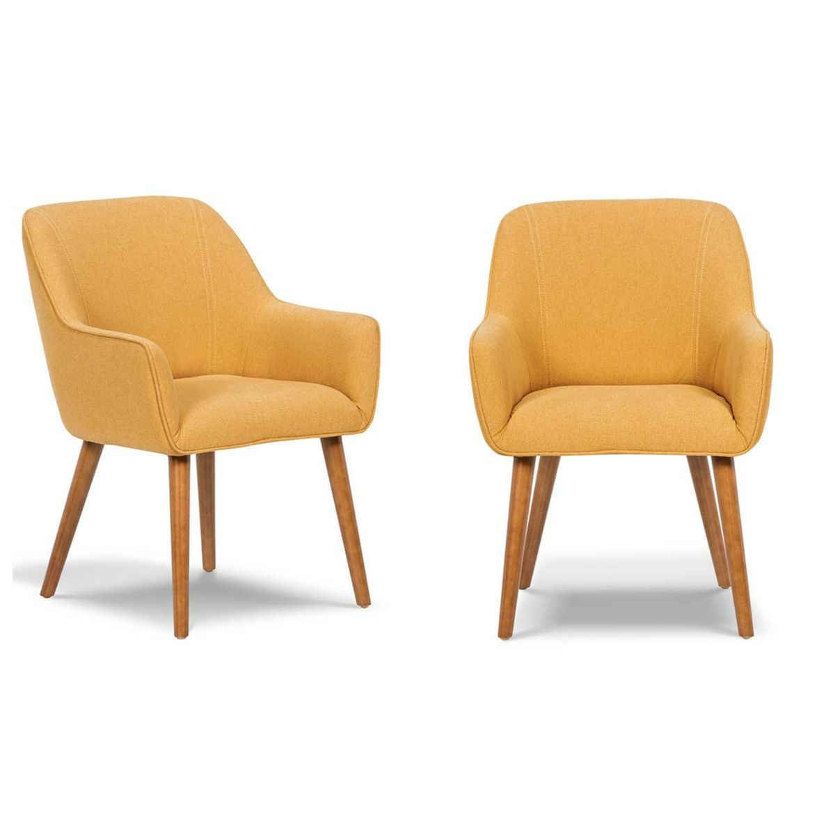 ROSEN - Set 2 Poltronas Rosen Matilda Tela Amarilla