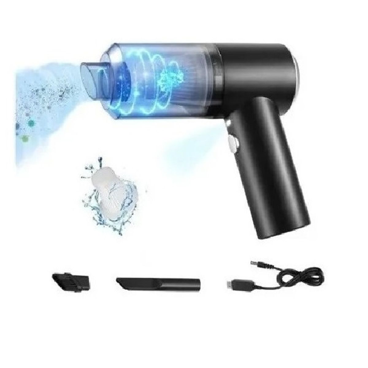 GENERICO - Aspiradora Portátil Inalámbrica Auto Hogar Con Linterna