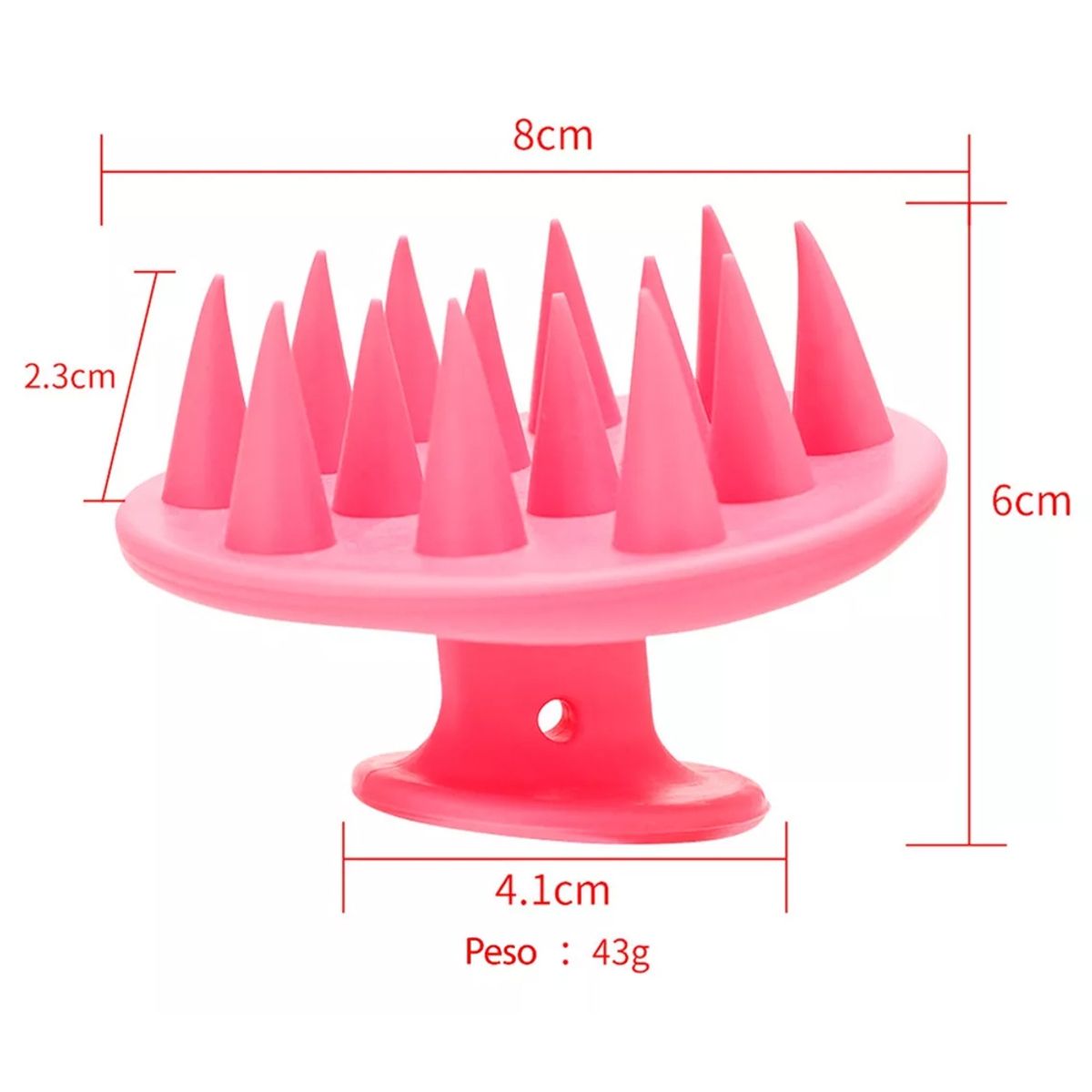 GENERICO - 2 Cepillos De Silicona Masajeadores De Pelo Color Rosado