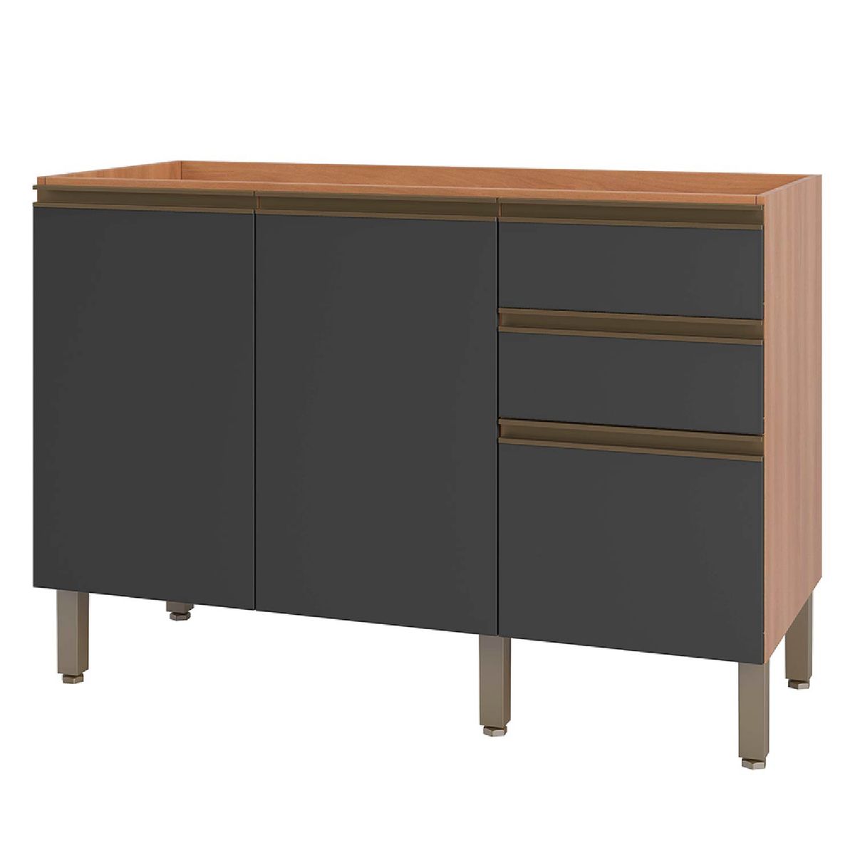 ROCA - Base de Cocina Macadamia para Lavaplatos Canela-Grafito