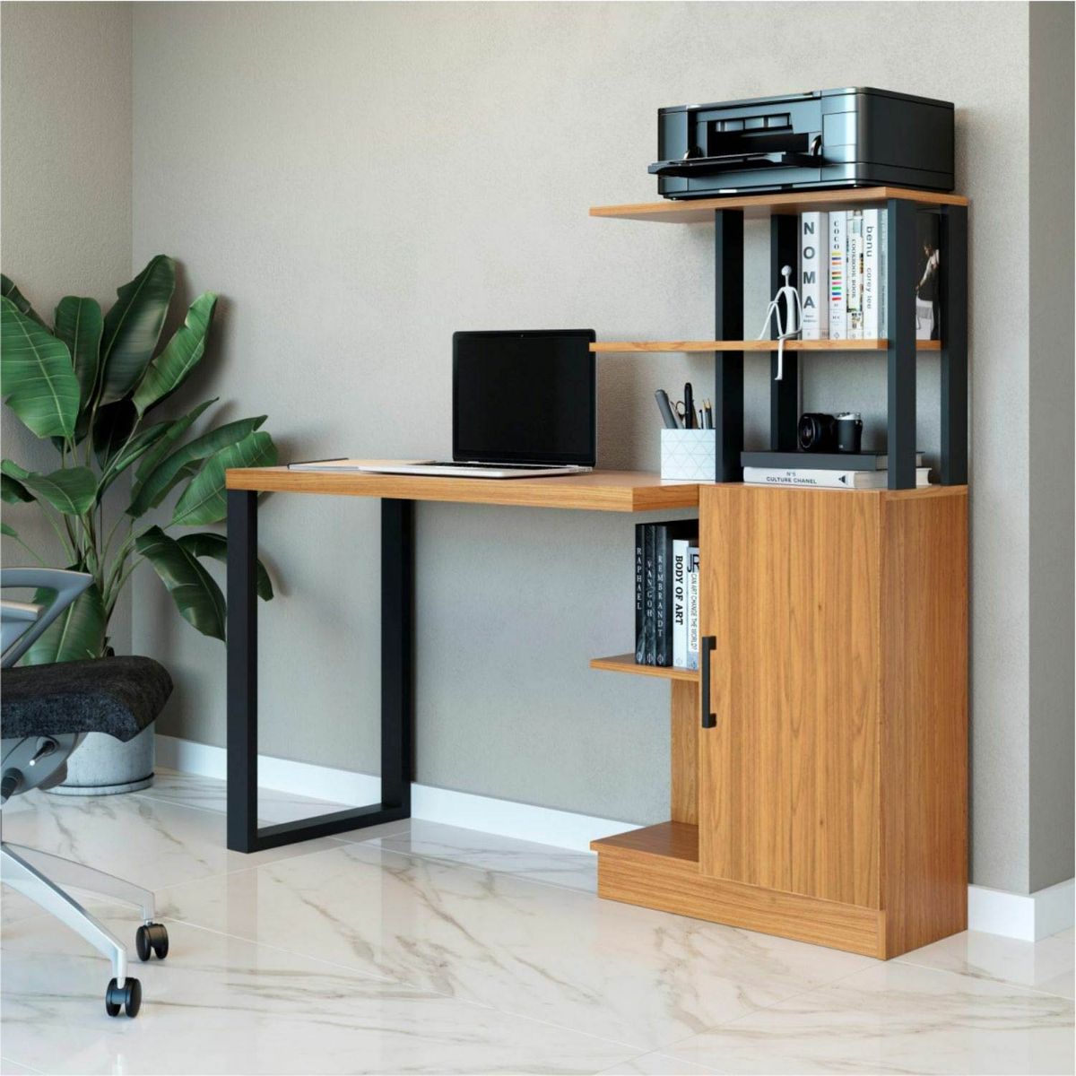 ROCA - Escritorio Andes 1 Puerta Roble-Negro