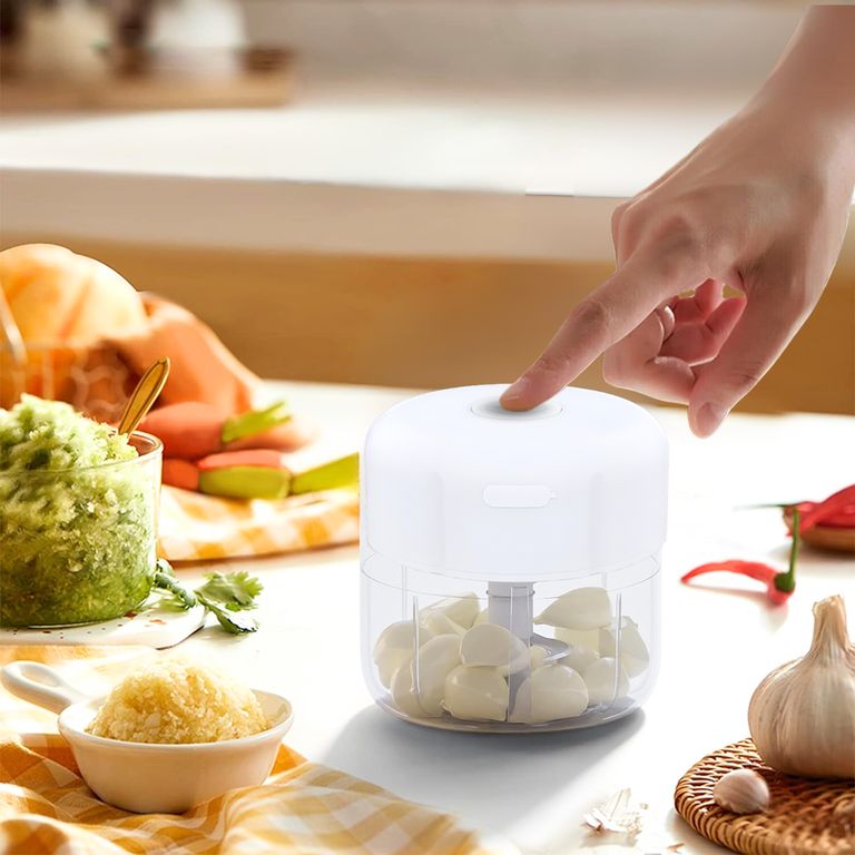 GENERICO Mini Picador de Verduras de Carga USB Blanco