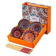 GENERICO - 4 Tazones De Cerámica Con Palillos Para Comida