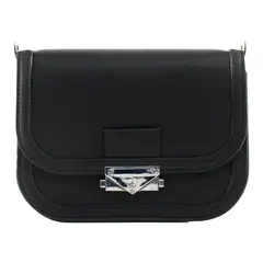MAILEA - Bandolera ecocuero cerrajo metal para mujer negro