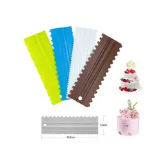 GENERICO - Set 4 Espátulas Texturizadoras, Para Tortas Raspador