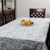 Mantel PVC Rectangular Flores Gris 140x220 cm