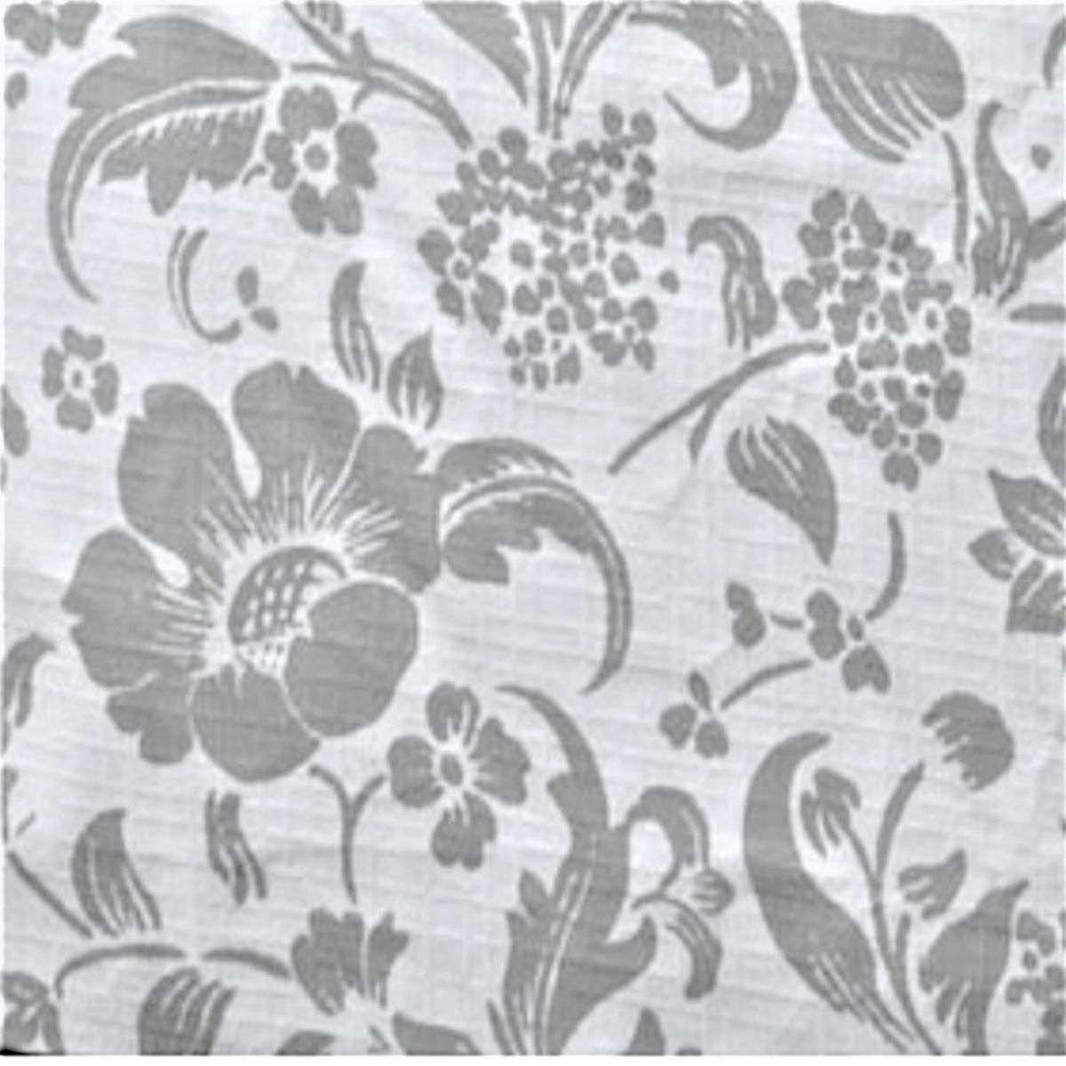 MASEL - Mantel PVC Rectangular  Flores Gris 140x220 cm