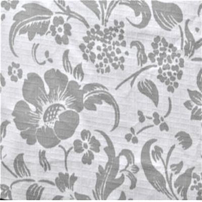 Imagen 2 del producto Mantel PVC Rectangular Flores Gris 140x220 cm