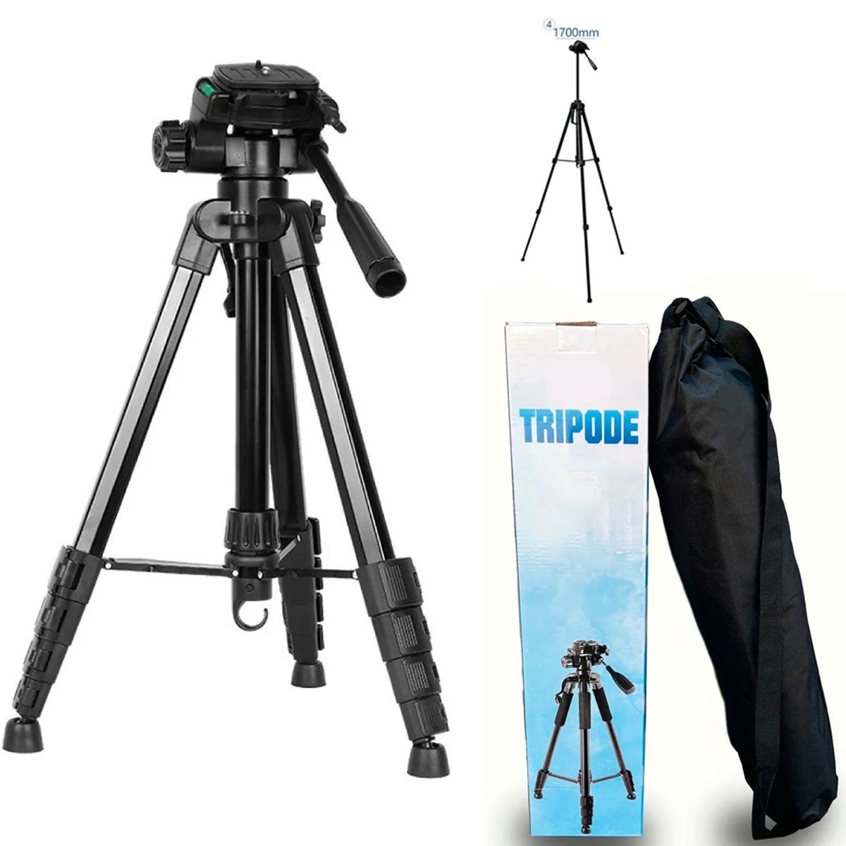 GENERICO - Trípode Celular Camara Portátil Aluminio 170 Cm Profesional