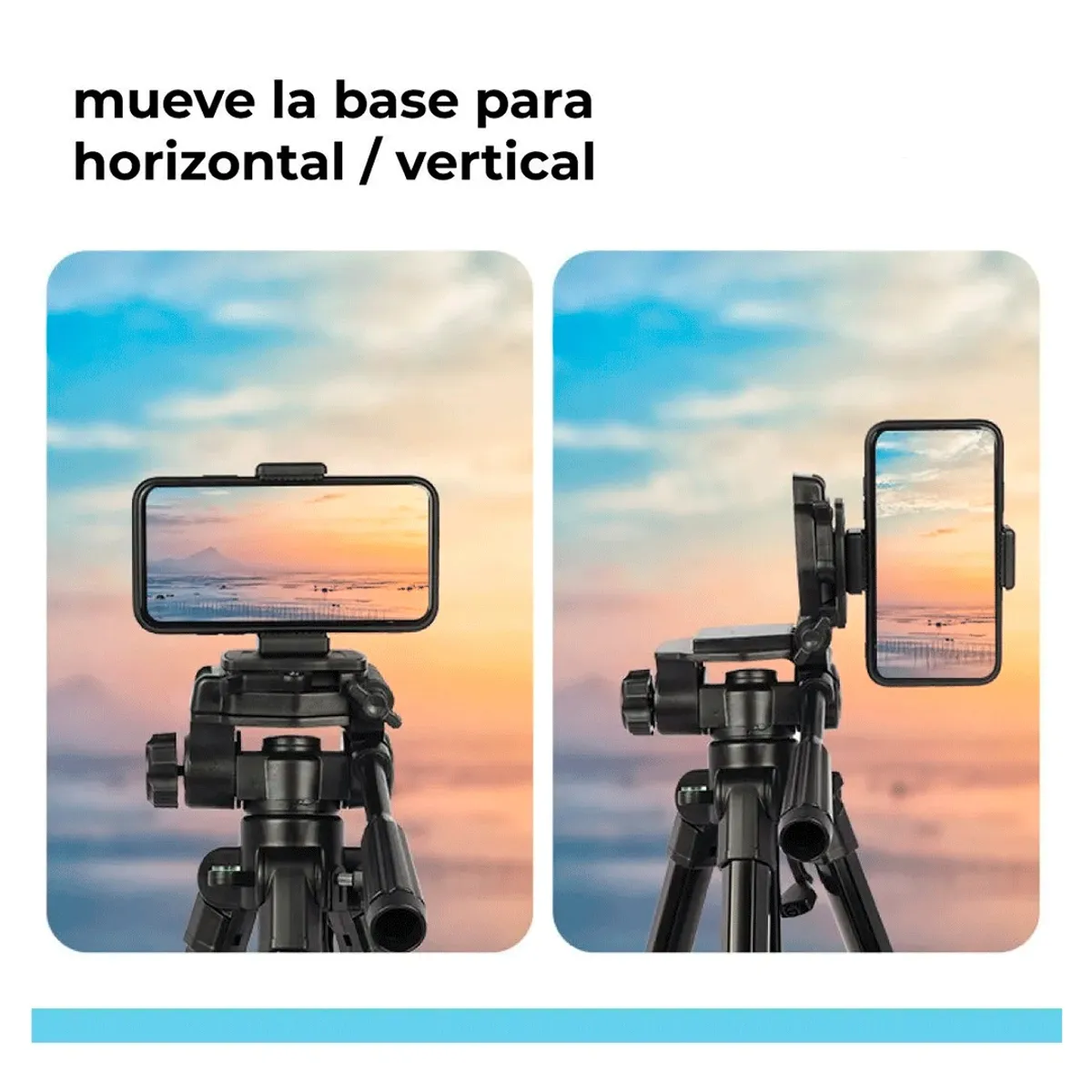 GENERICO - Trípode Celular Camara Portátil Aluminio 170 Cm Profesional