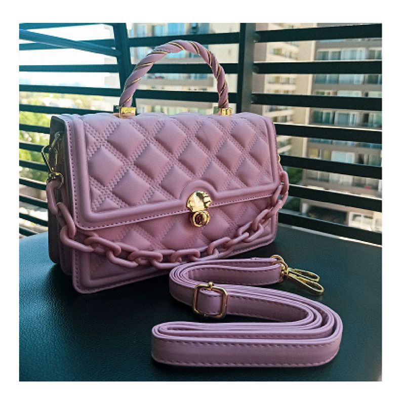 GENERICO - Bolsa con Estampado Casual Rosa