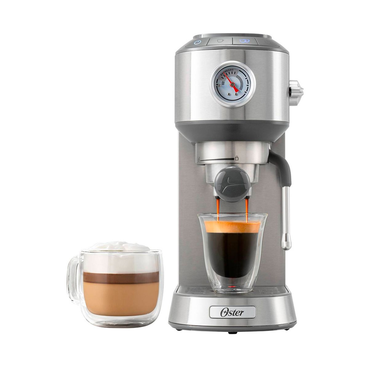 OSTER - Cafetera Espresso Compacta Oster BVSTEM7200 15bar 1350W Gris