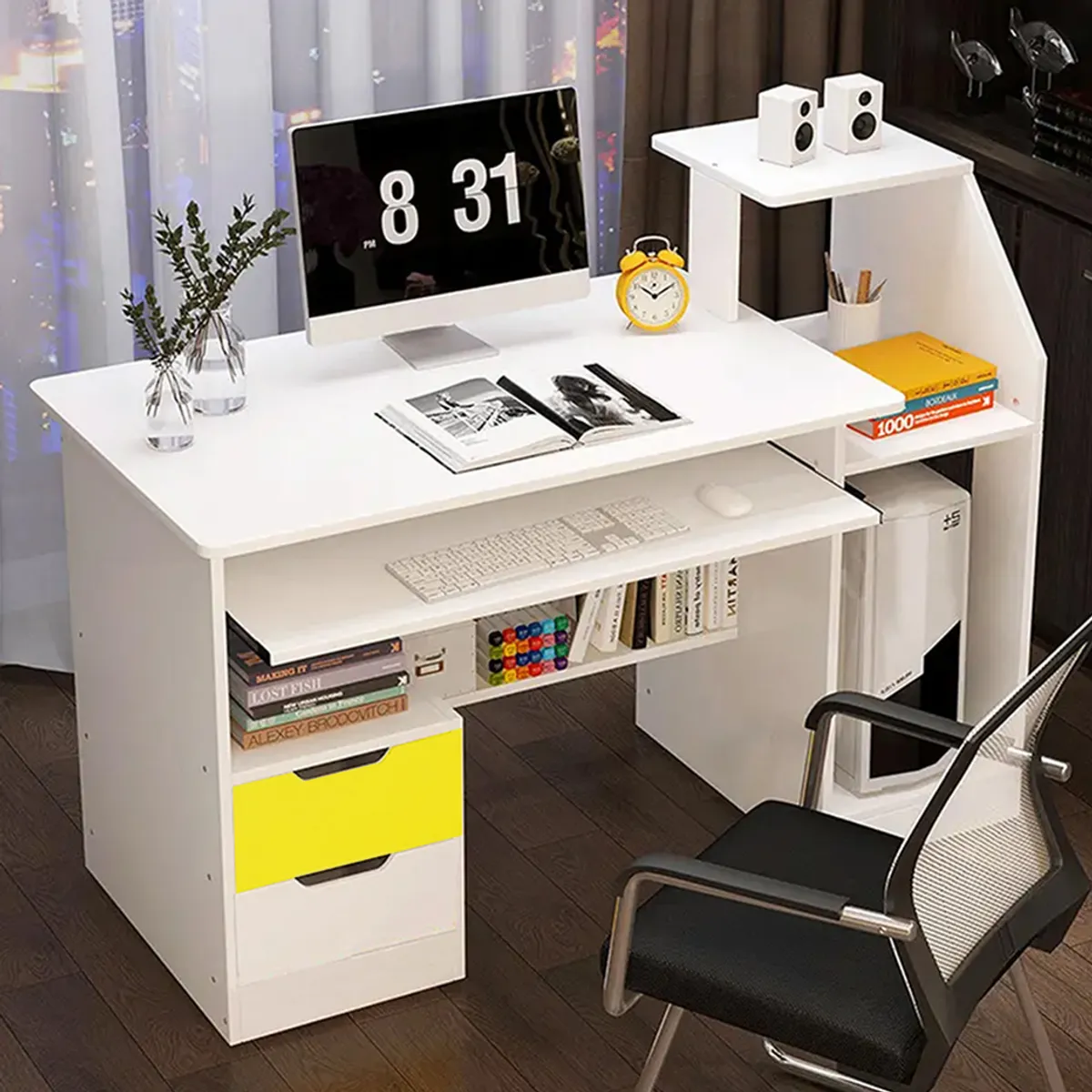 DE TODO Y MAS - Escritorio de Estudio Juvenil Con Librero DETODOYMAS