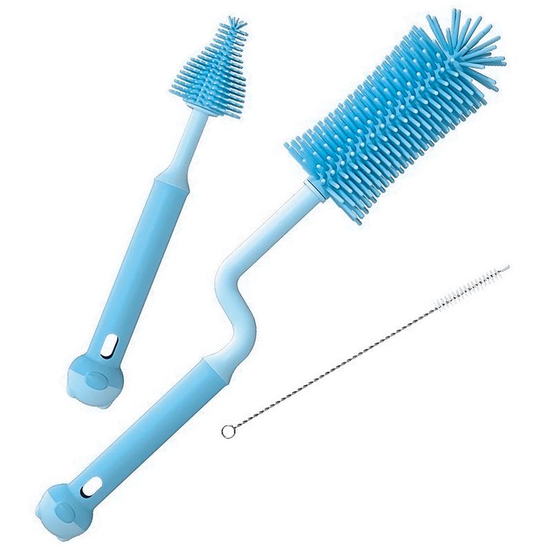 GENERICO - Set Cepillos De Limpieza Para Mamaderas Color Celeste