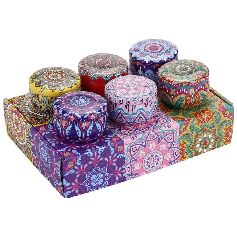 GENERICO - Set 6 Velas Perfumadas Con Flores Secas Aromáticas