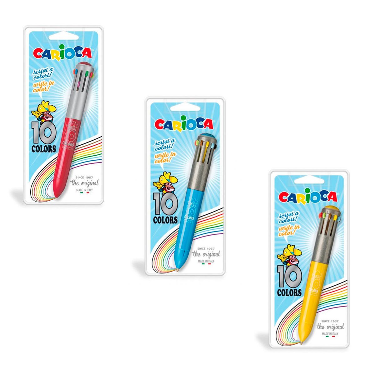 CARIOCA - Bolígrafo Carioca 10 colores Surtidos