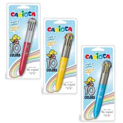 CARIOCA - Bolígrafo 10 colores Surtidos